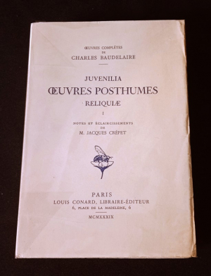 Juvenilia, oeuvres posthumes, reliquiae, tome I