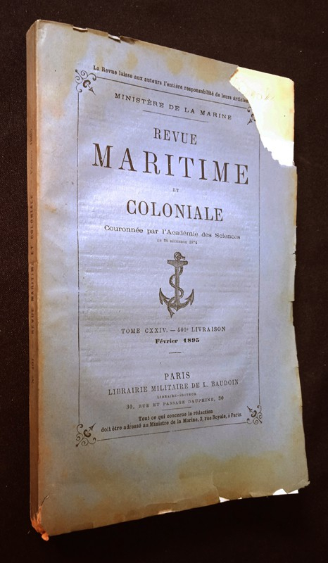 Revue maritime et coloniale, tome CXXIV, 401e livraison