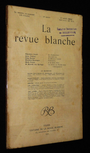 La revue blanche, tome XXVII, n°212