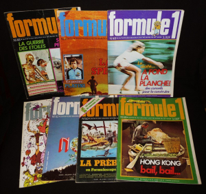Lot de 7 numéros de "Formule 1" (Coeurs Vaillants) de 1977