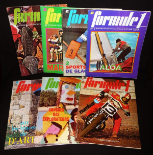 Lot de 7 numéros de "Formule 1" (Coeurs Vaillants) de 1975