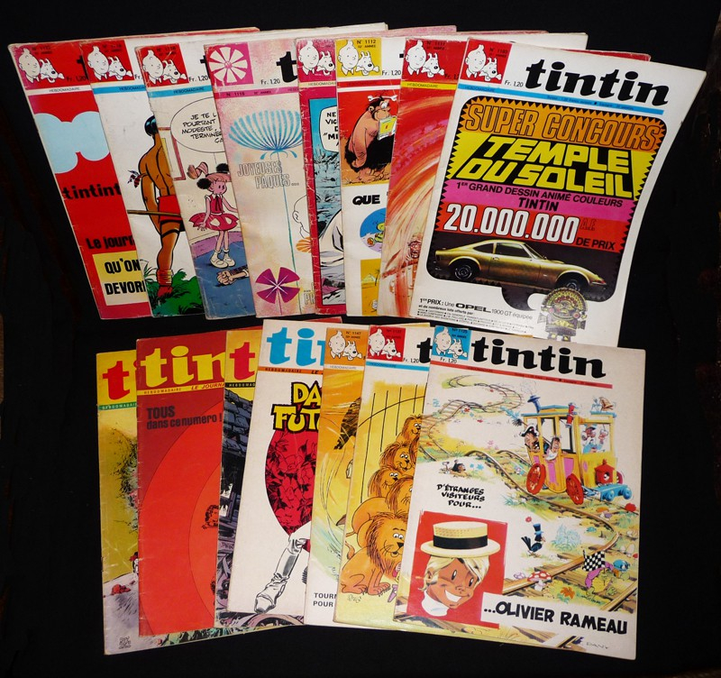Journal Tintin (lot de 15 numéros, 1969-1971)