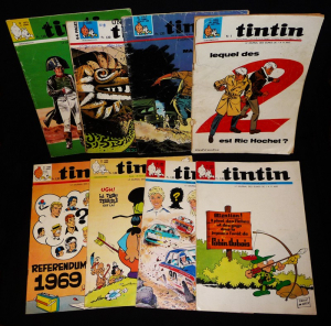 Journal Tintin (lot de 8 numéros de la 20 et 21e année, 1968-1969)
