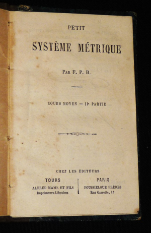 Petit système métrique. Cours Moyen - IIe partie