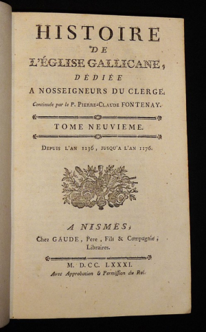 Histoire de l'église gallicane, Tome 9 : Depuis l'an 1136, jusqu'à l'an 1176