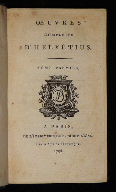 Oeuvres complètes d'Helvétius (14 volumes)