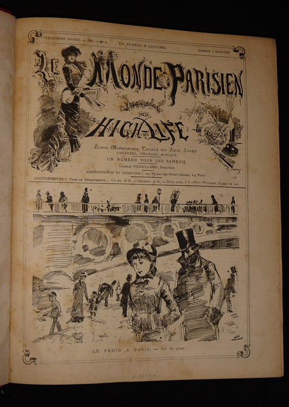 Le Monde Parisien, journal du high-life (année 1880)