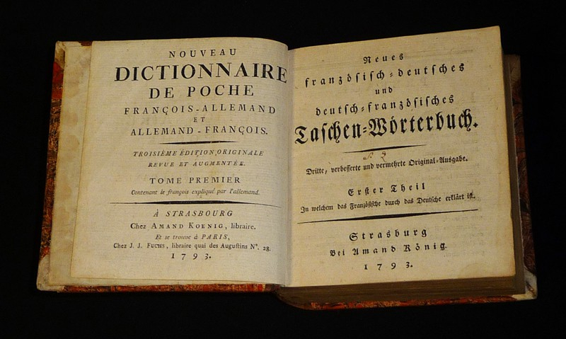 Nouveau dictionnaire de poche françois-allemand et allemand-françois - Neues französisch-deutsches und deutsches-französisch Taschen-Wörterbuch