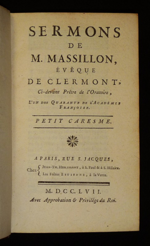 Sermons de M. Massillon : Petit Caresme