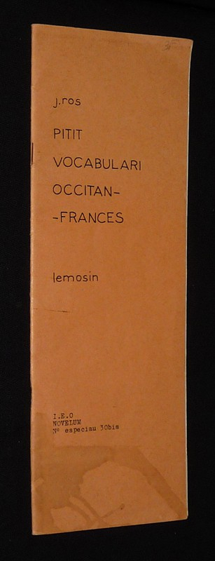 Pitit vocabulari occitan-frances Lemosin