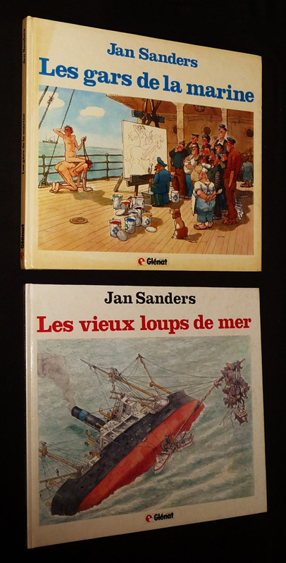 Lot de 4 ouvrages de Jan Sanders : Branle-bas de combat - La barre à babord - Les gars de la marine - Les vieux loups de mer