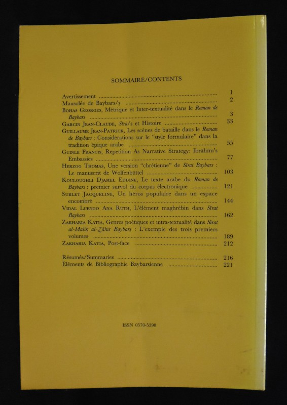 Arabica. Journal of Arabic and Islamic Studies. Revue d'études arabes et islamiques (Tome LI - Fascicules 1-2 - Janvier/Avril 2004)