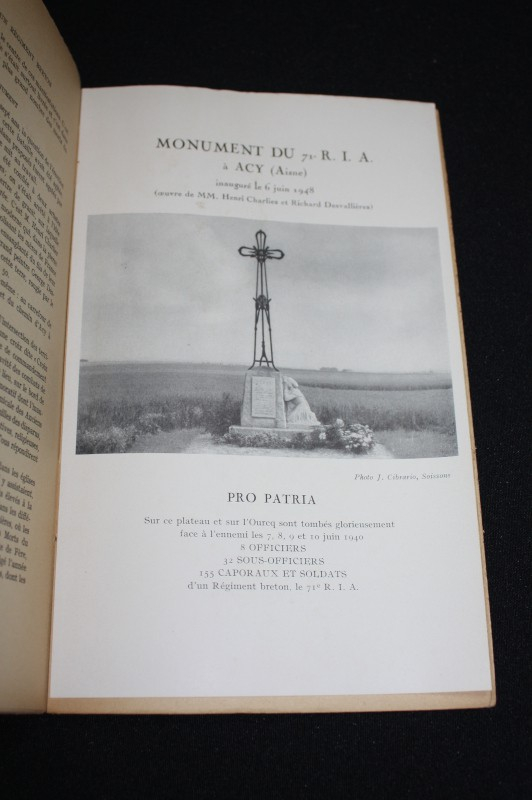 Les Etapes d'un régiment breton, le 71e R.I. et R.I.A.