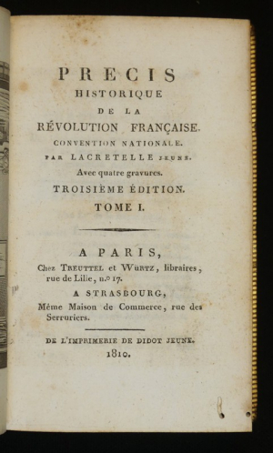 Précis historique de la Révolution française : Convention Nationale, Tome 1