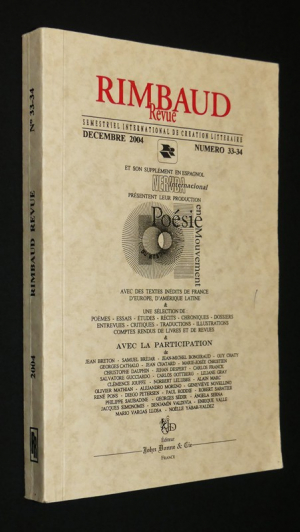 Rimbaud Revue (11e année, n°33-34, décembre 2004)