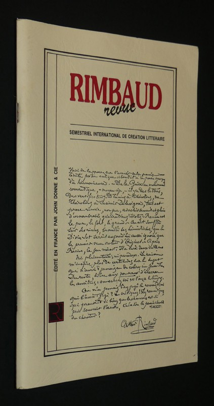Rimbaud Revue (IVe année, n°6-7, avril 1996)