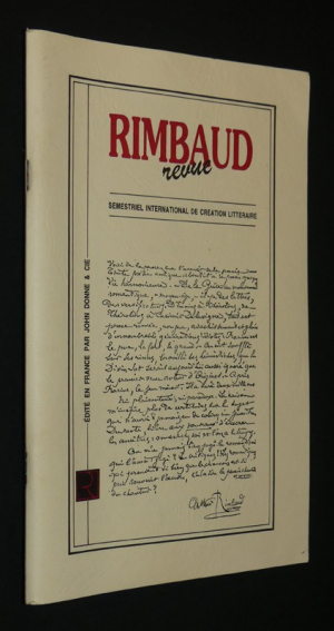 Rimbaud Revue (IVe année, n°6-7, avril 1996)