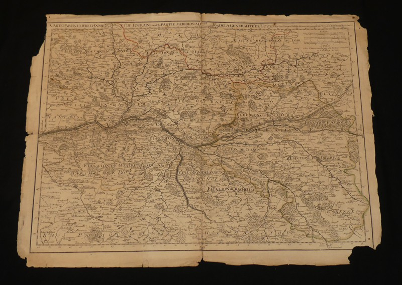 Carte particulière d'Anjou et de Touraine ou de la partie méridionale de la Généralité de Tours