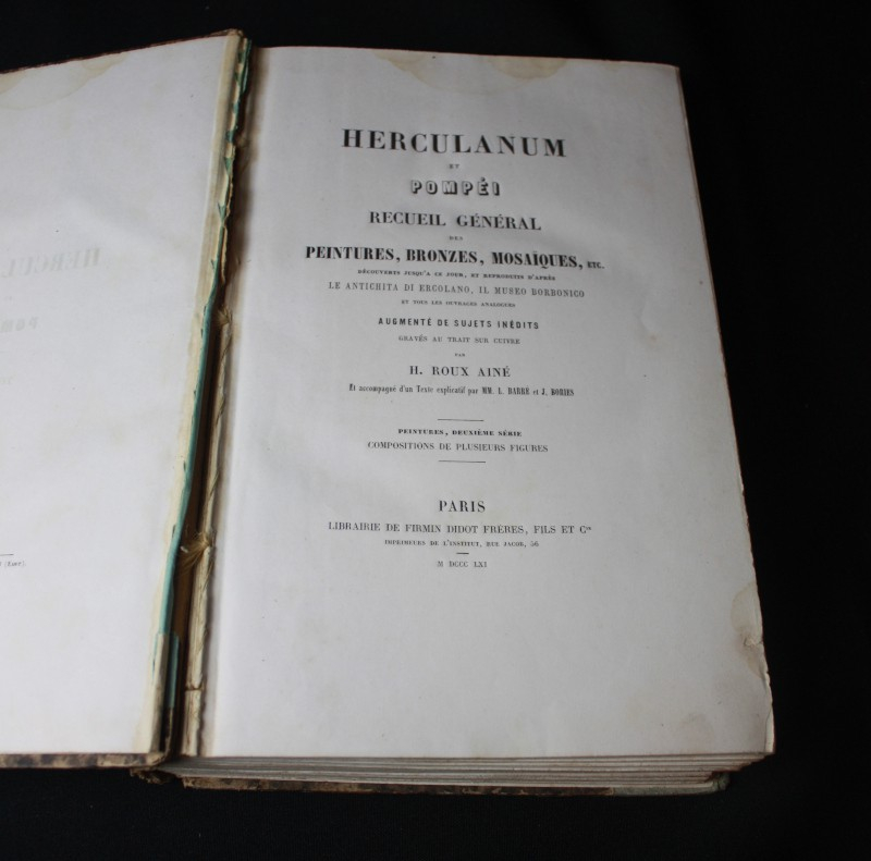 Herculanum et Pompéi (Tome 2) Recueil général des peintures, bronzes, mosaïques,  etc. découverts jusqu'à ce jour, et reproduits d'après Le Antichita di Ercolano, il Museo Borbonico et tous les ouvrages analogues. Peintures deuxième série.