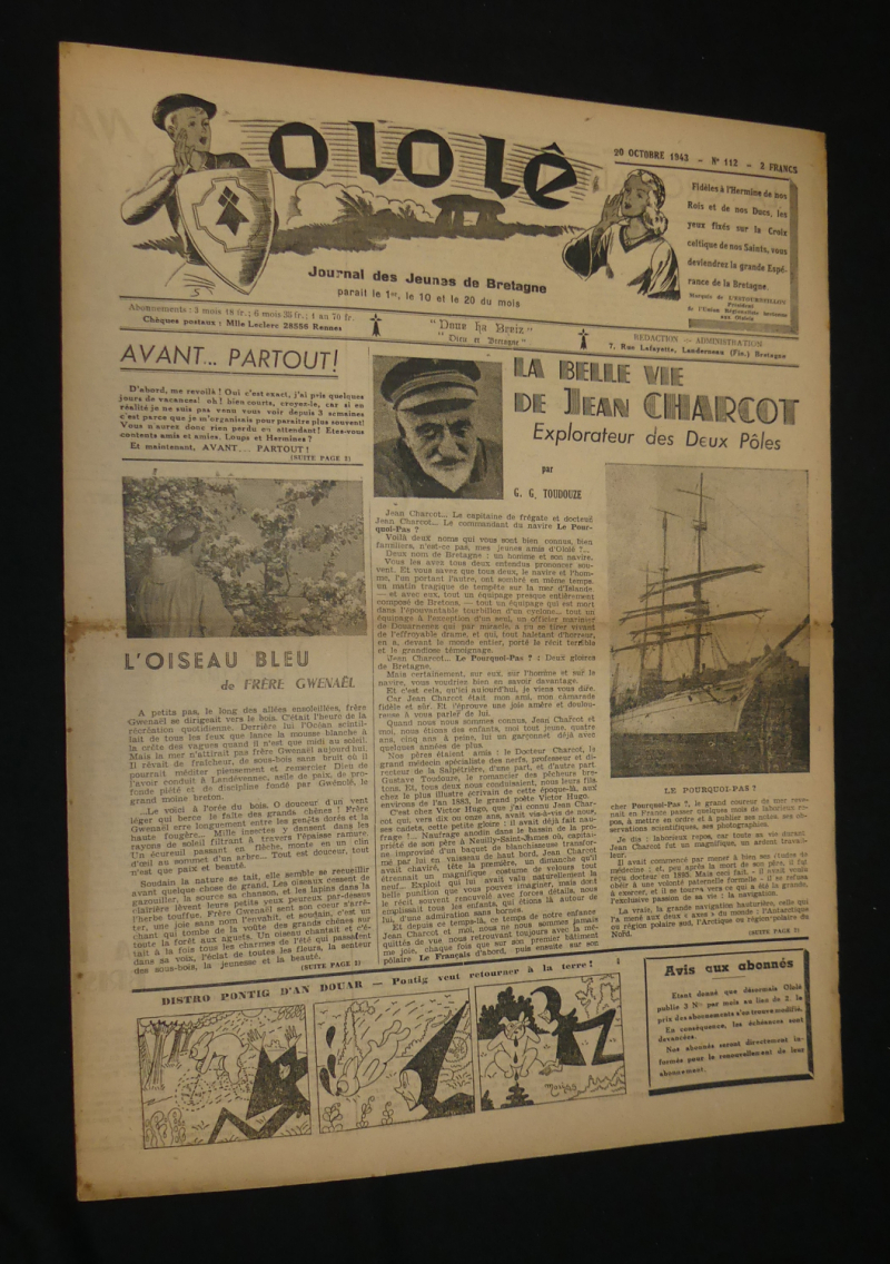 Ololê. Journal illustré des petits bretons (6 numéros : 14, 22, 112, 116, 114, 128)