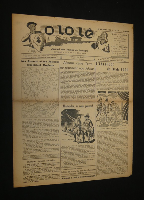 Ololê. Journal illustré des petits bretons (5 numéros : 14, 22, 114, 116)