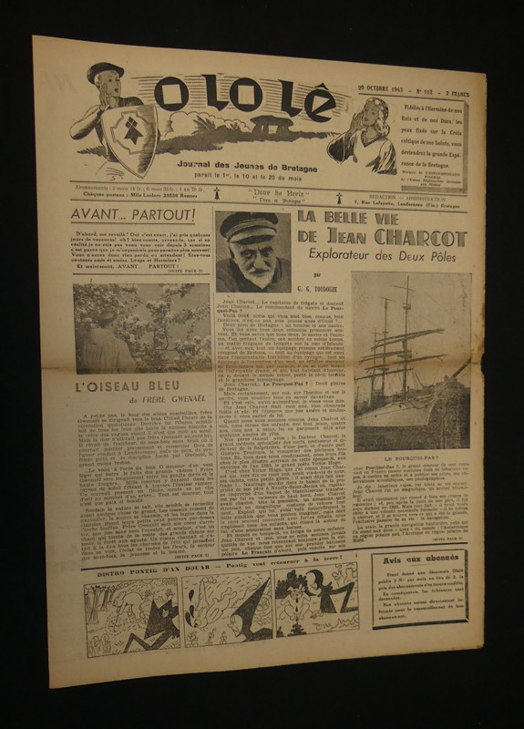 Ololê. Journal illustré des petits bretons (5 numéros : 14, 22, 114, 116)