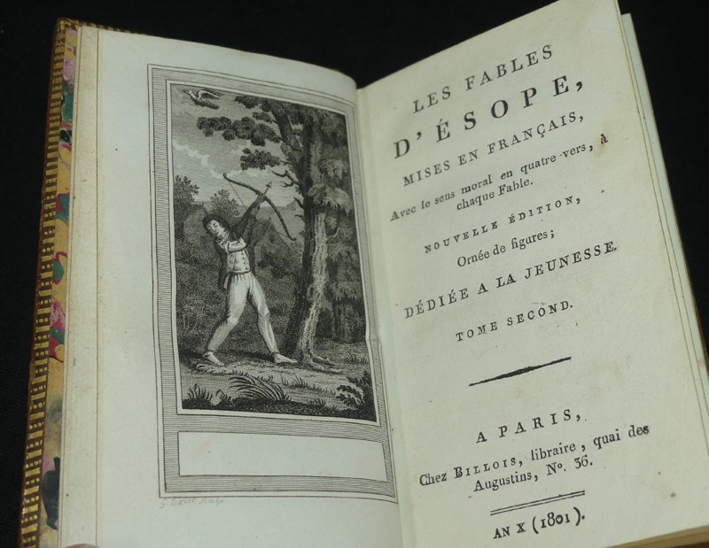 Les fables d'Esope, mises en français Avec le sens moral, en qutre vers, à chaque fable ( deux volumes)