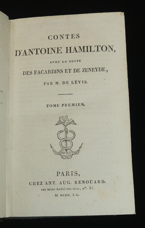 Contes d'Antoine Hamilton avec la suite des Facardins et de Zeneyde (2 volumes)