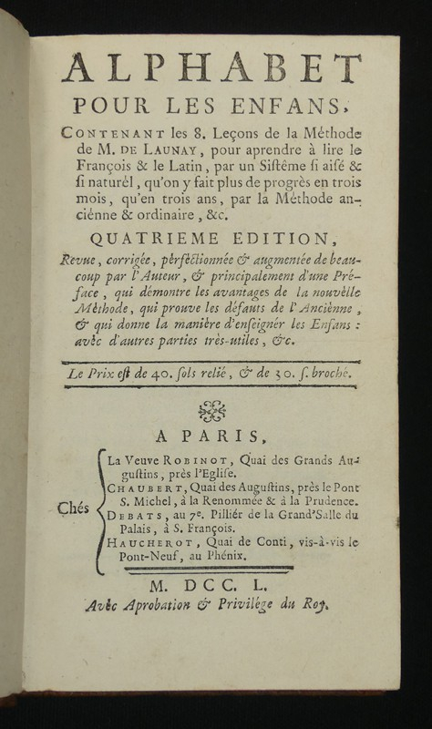 Alphabet pour les enfants.