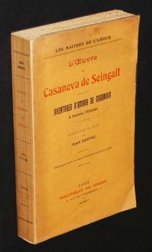 L'Oeuvre de Casanova de Seingalt : Aventures d'amour de Casanova