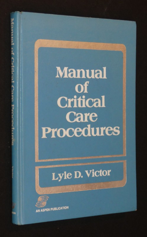 Manual of Critical Care Procedures