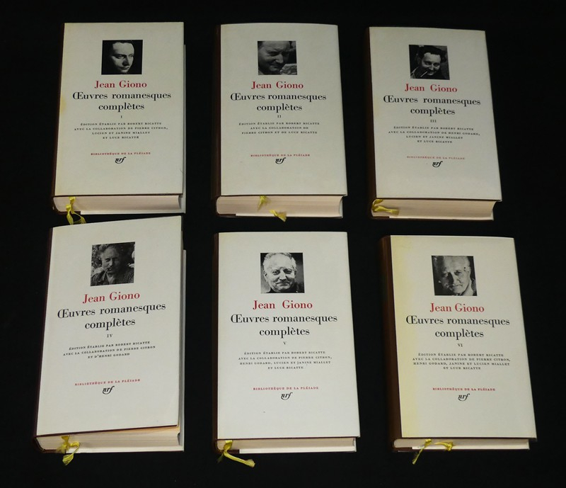 Oeuvres romanesques complètes de Jean Giono, Tomes 1 à 6 (Bibliothèque de la Pléiade)