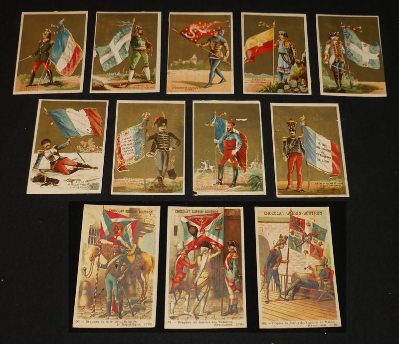Lot de 37 chromos : Scènes historiques et militaires