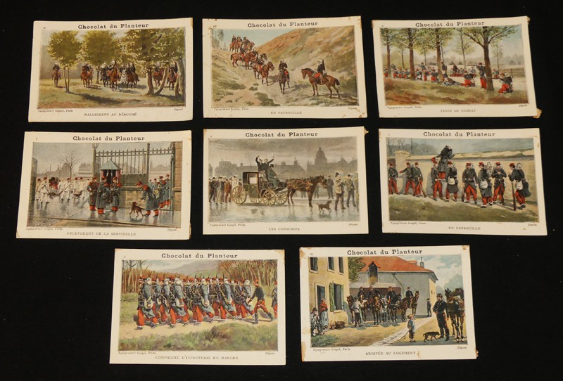 Lot de 37 chromos : Scènes historiques et militaires