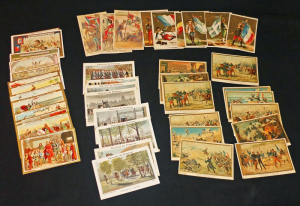 Lot de 37 chromos : Scènes historiques et militaires