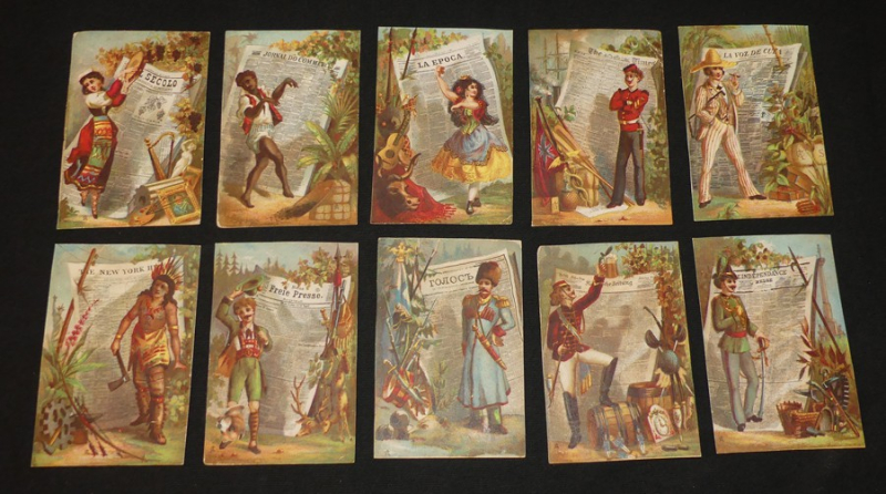 Lot de 10 chromos : Presse étrangère