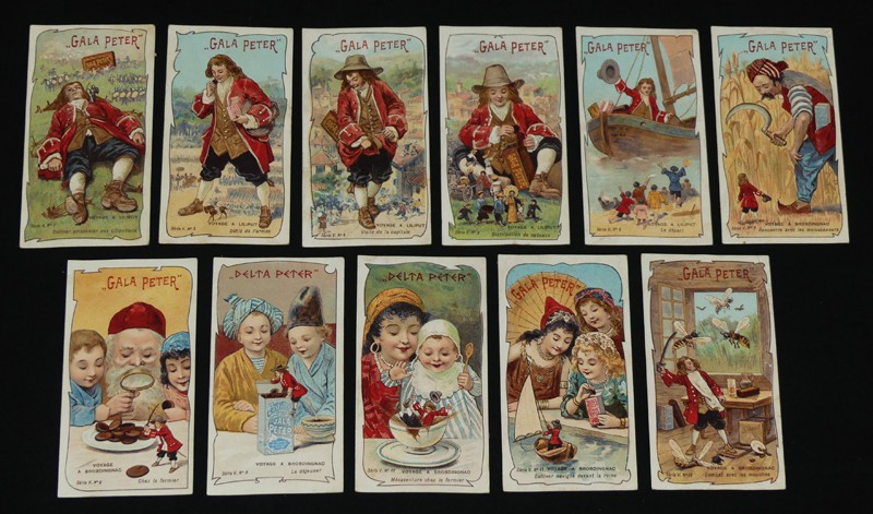 Lot de 11 chromos Gala Peter - Delta Peter : Série 