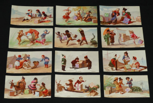 Lot de 12 chromos Biscuits Huntley & Palmer