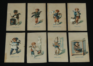 Lot de 8 chromos : L'amour