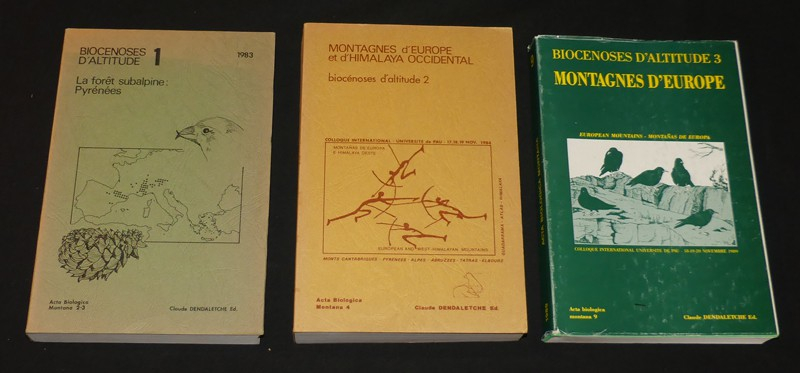 Acta Biologica Montana (n°2-3, 4 et 9) : Biocénoses d'altitude (3 volumes)