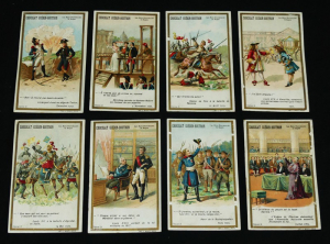 Lot de 8 chromos Chocolat Guérin-Boutron : Les grands mots de l'histoire