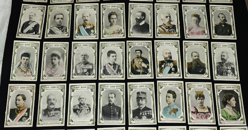 Lot de 51 chromos Chocolat Guérin-Boutron : Personnalités royales, politiques et militaires