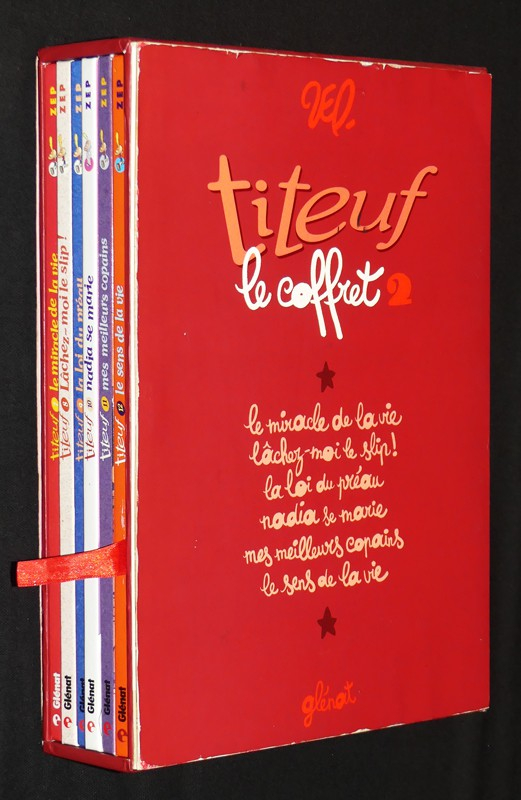 Titeuf, le coffret Vol. 2 : Le miracle de la vie - Lâchez-moi le slip ! - La Loi du préau - Nadia se marie - Mes meilleurs copains - Le sens de la vie (coffret pop-up)