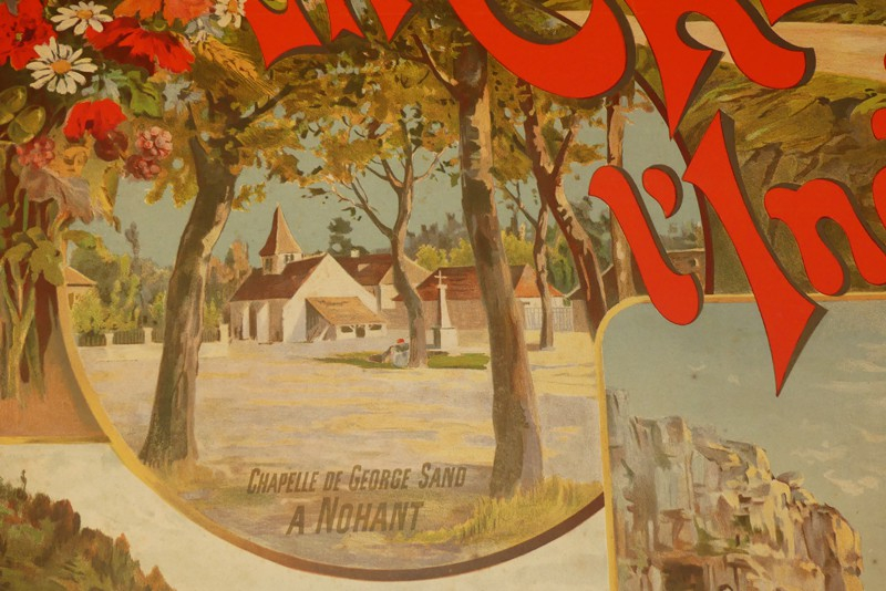 Affiche ancienne du Chemin de fer d'Orléans illustrée par Hugo d'Alesi : La Creuse et l'Indre