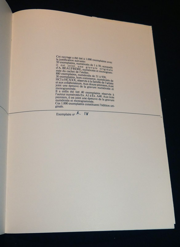 Beaufrère : Catalogue de l'oeuvre gravé, 1876-1960