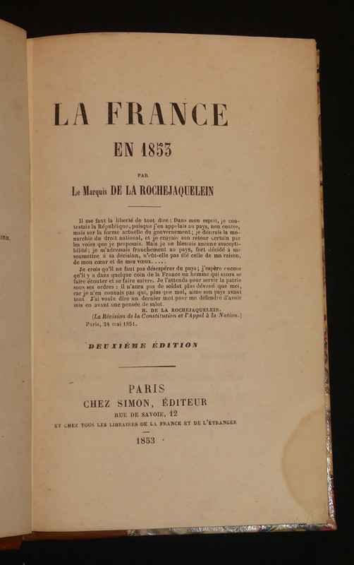 La France en 1853