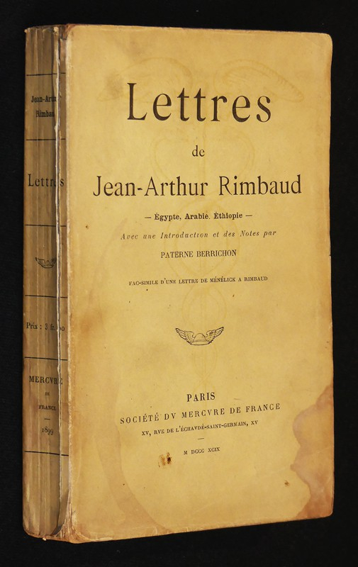 Lettres de Jean-Arthur Rimbaud : Egypte, Arabie, Ethiopie
