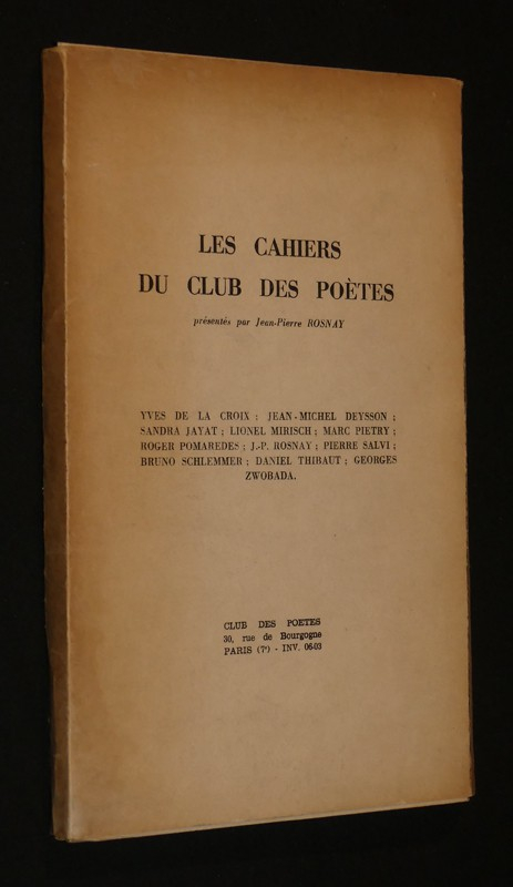 Les Cahiers du club des poètes