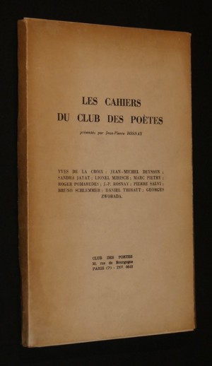 Les Cahiers du club des poètes