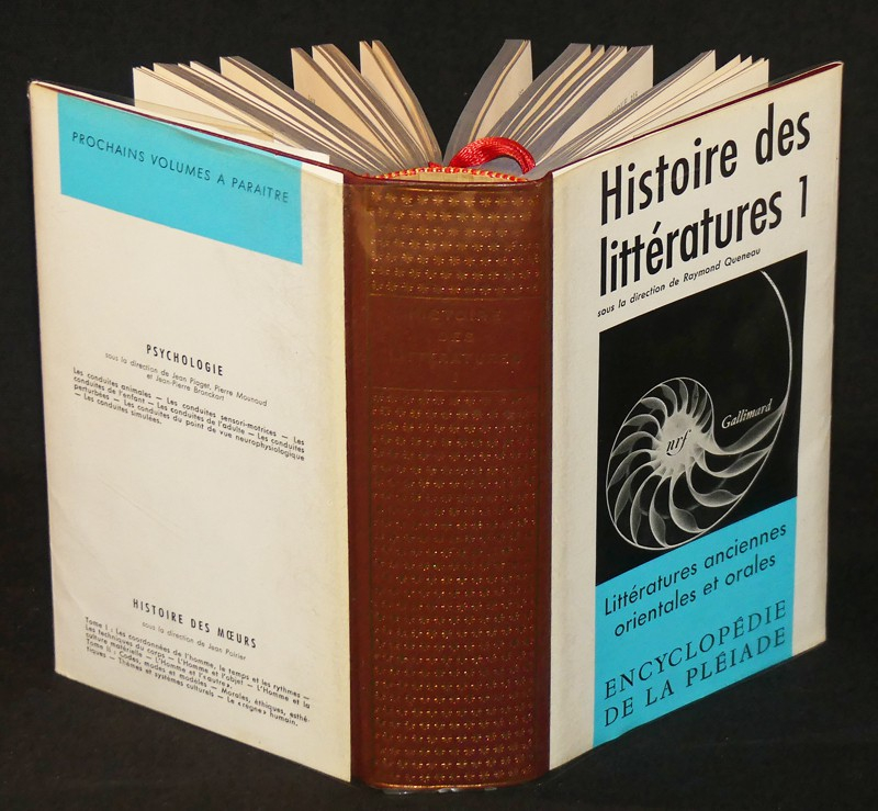 Histoire des littératures, Tome 1 : Littératures anciennes orientales et orales (Encyclopédie de la Pléiade)